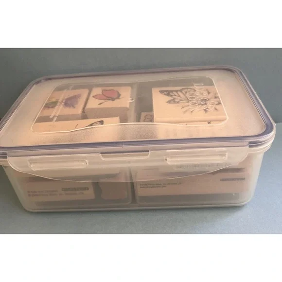 Butterflies & Ladybugs Wooden Block Rubber Stamps Lot of 13 - Picture 13 of 13